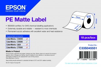 รูปภาพสำหรับหมวดหมู่ PE Matte Labels
